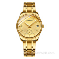 Hot 069 CHENXI All Gold Couple Watch Fashion Simple And Beautiful Calendar Quartz Watch